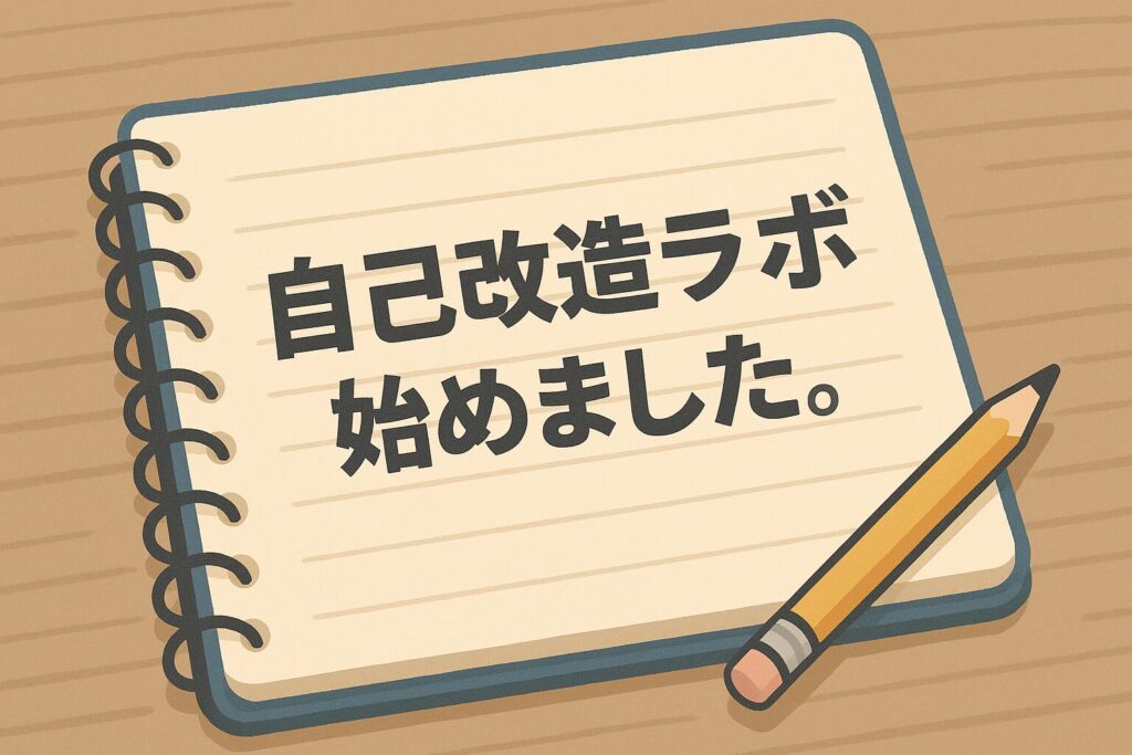 自己改造ラボ始めました｜くたびれた父が自分を変える決意をノートに書き記すシーン